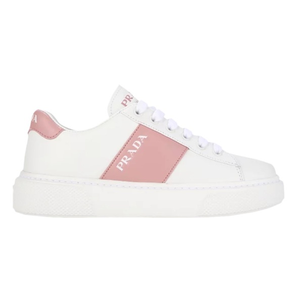 Prada leather sneakers (pink/white) - Picture 1 of 6